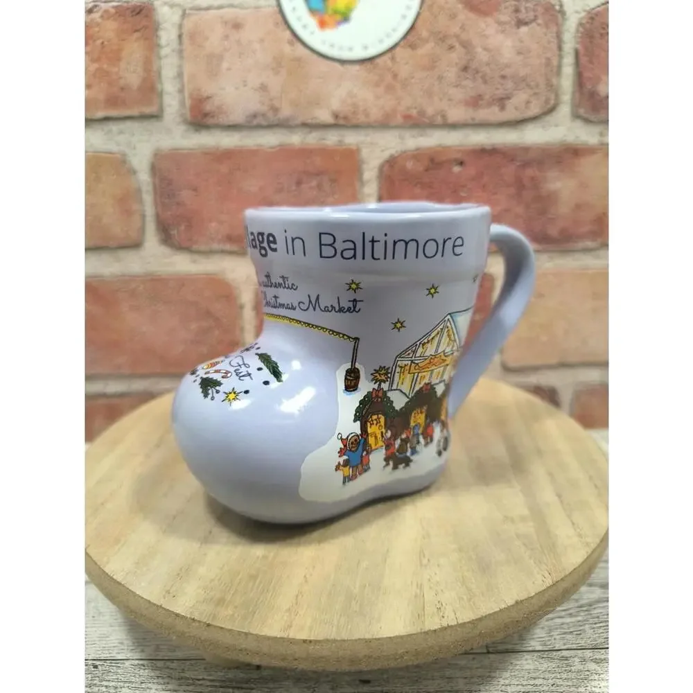 Christmas Village Baltimore Boot Souvenir Mug Lavender Glühwein German Market